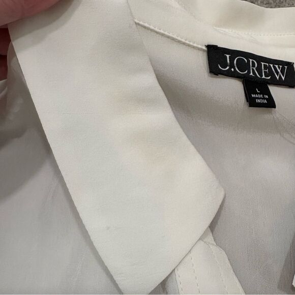 J. Crew Ivory Blouse with Collar - Picture 11 of 11